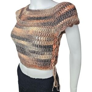 Handmade Crochet Crop Top – Boho Festival Shirt